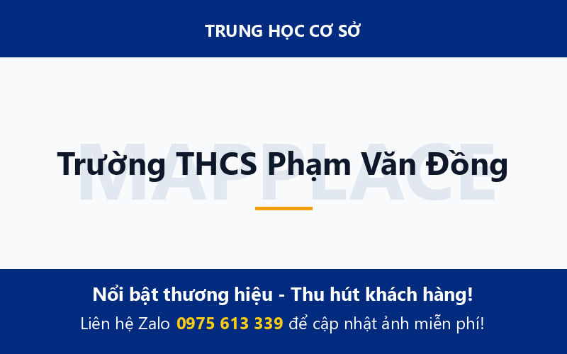 Trường THCS Phạm Văn Đồng