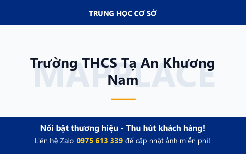 Trường THCS Tạ An Khương Nam