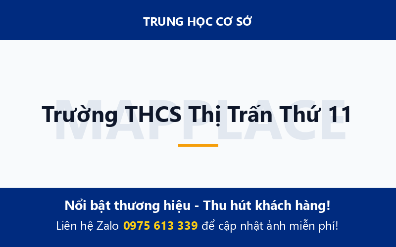 Trường THCS Thị Trấn Thứ 11