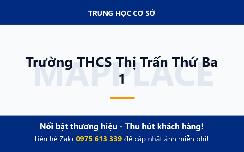 Trường THCS Thị Trấn Thứ Ba 1