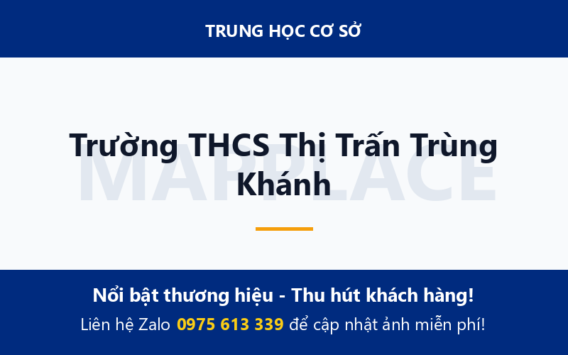Trường THCS Thị Trấn Trùng Khánh
