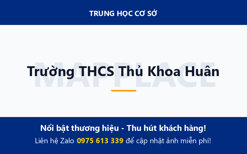 Trường THCS Thủ Khoa Huân
