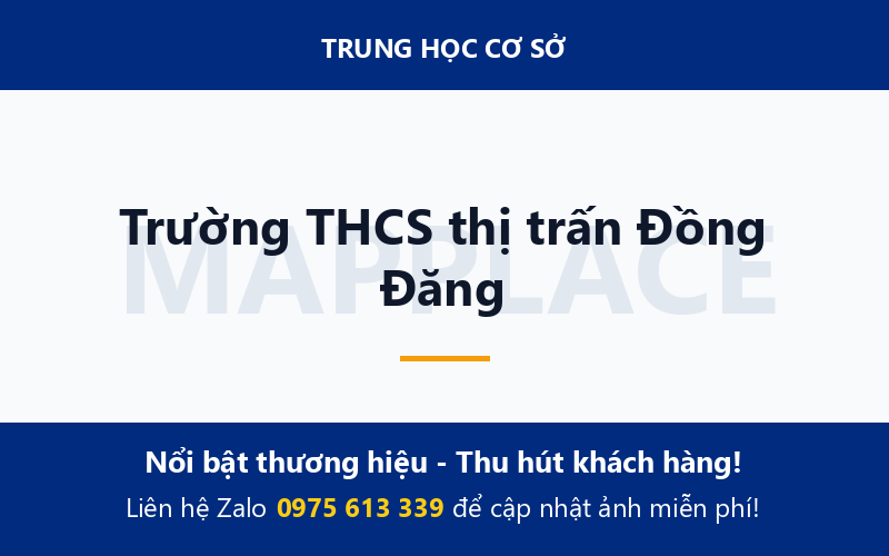 Trường THCS thị trấn Đồng Đăng
