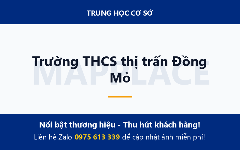 Trường THCS thị trấn Đồng Mỏ