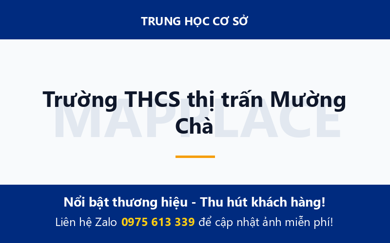 Trường THCS thị trấn Mường Chà