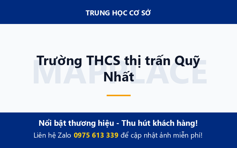 Trường THCS thị trấn Quỹ Nhất