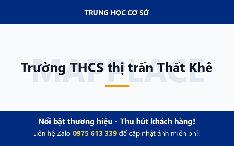 Trường THCS thị trấn Thất Khê