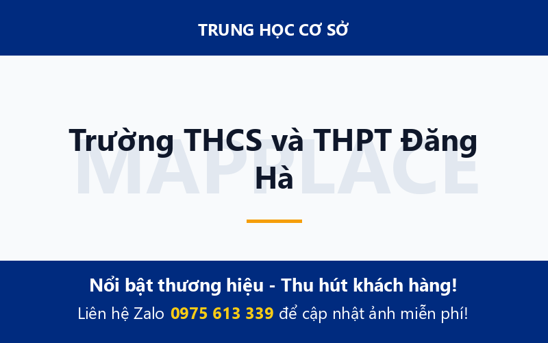 Trường THCS và THPT Đăng Hà