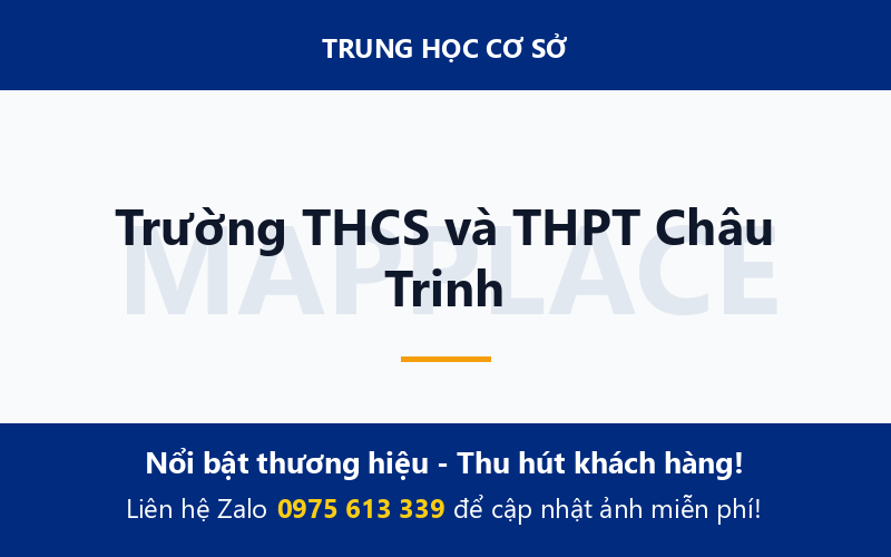 Trường THCS và THPT Châu Trinh