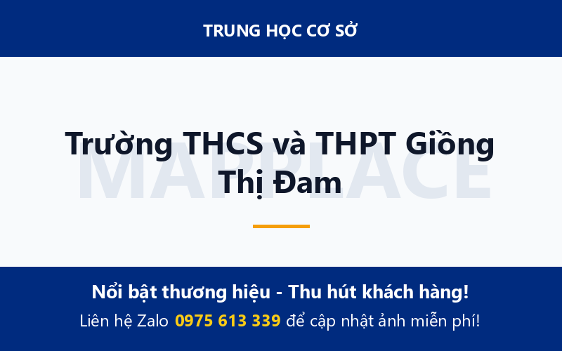 Trường THCS và THPT Giồng Thị Đam
