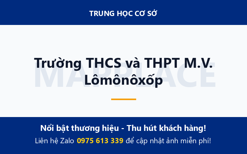 Trường THCS và THPT M.V. Lômônôxốp