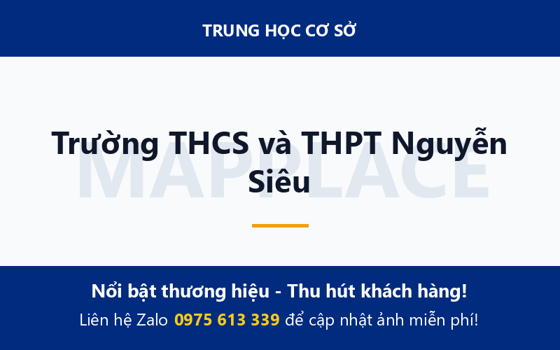 Trường THCS và THPT Nguyễn Siêu