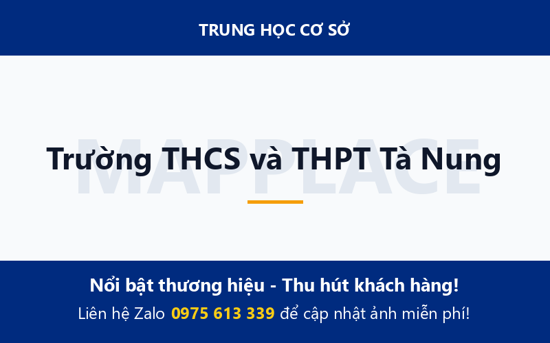 Trường THCS và THPT Tà Nung
