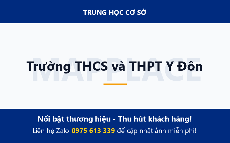 Trường THCS và THPT Y Đôn