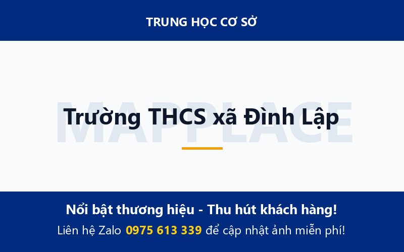 Trường THCS xã Đình Lập