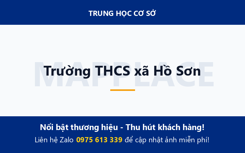 Trường THCS xã Hồ Sơn
