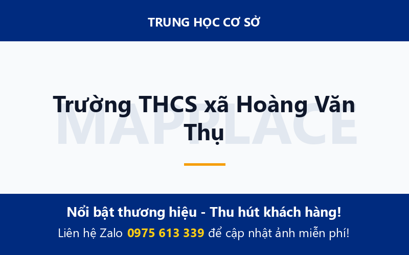 Trường THCS xã Hoàng Văn Thụ
