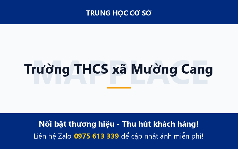 Trường THCS xã Mường Cang