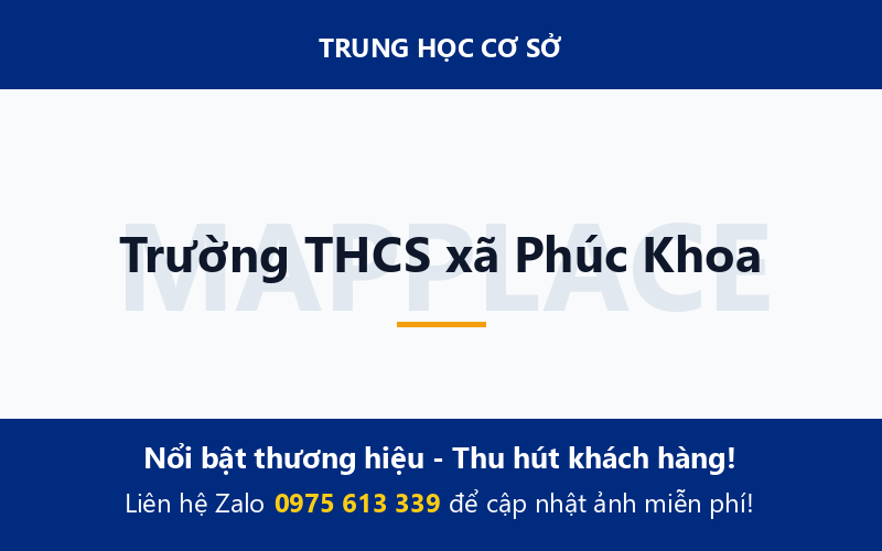 Trường THCS xã Phúc Khoa