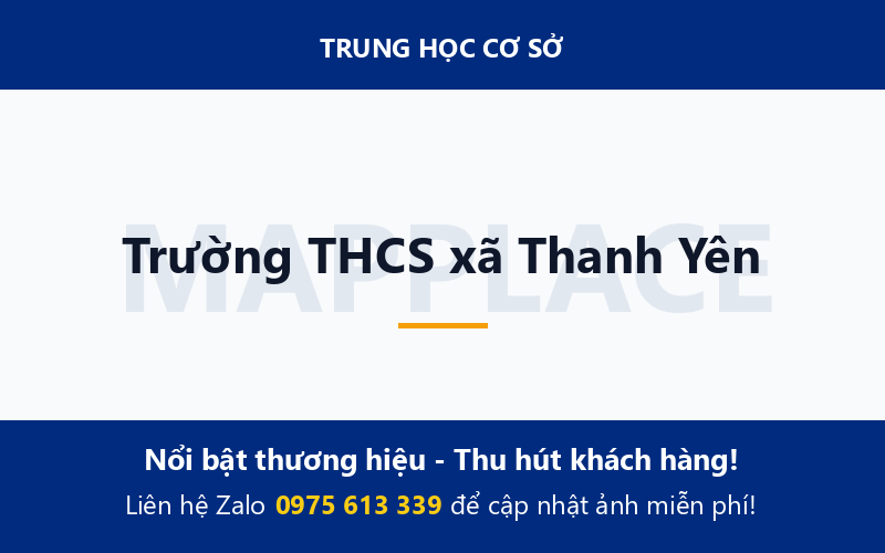 Trường THCS xã Thanh Yên