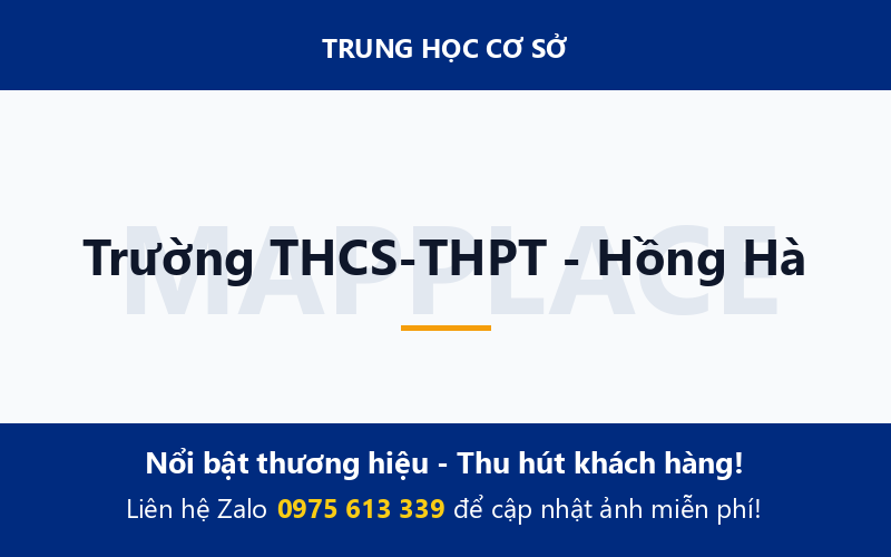 Trường THCS-THPT - Hồng Hà