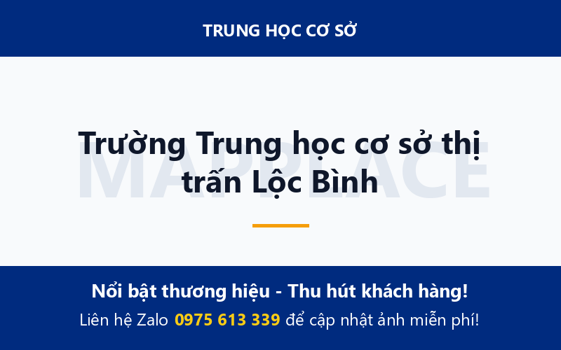 Trường Trung học cơ sở thị trấn Lộc Bình