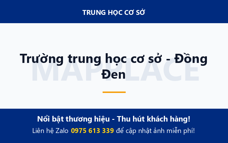 Trường trung học cơ sở - Đồng Đen