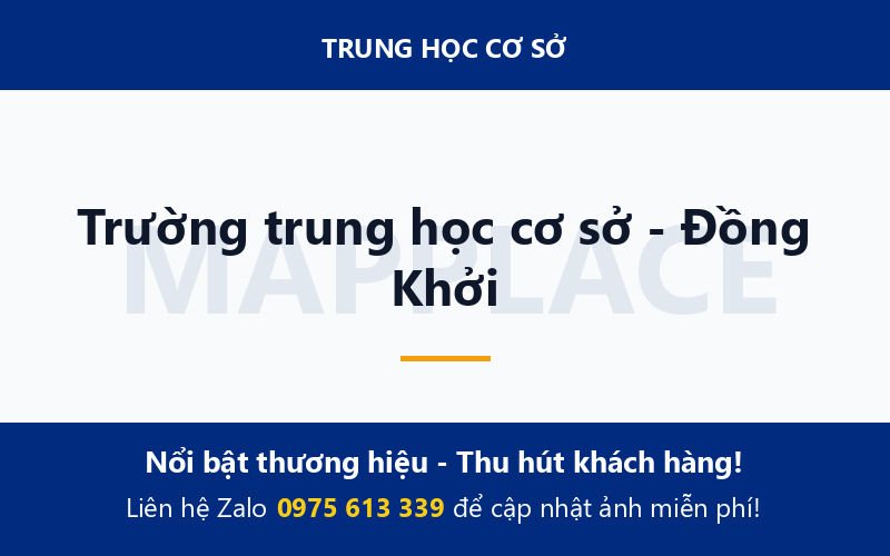 Trường trung học cơ sở - Đồng Khởi