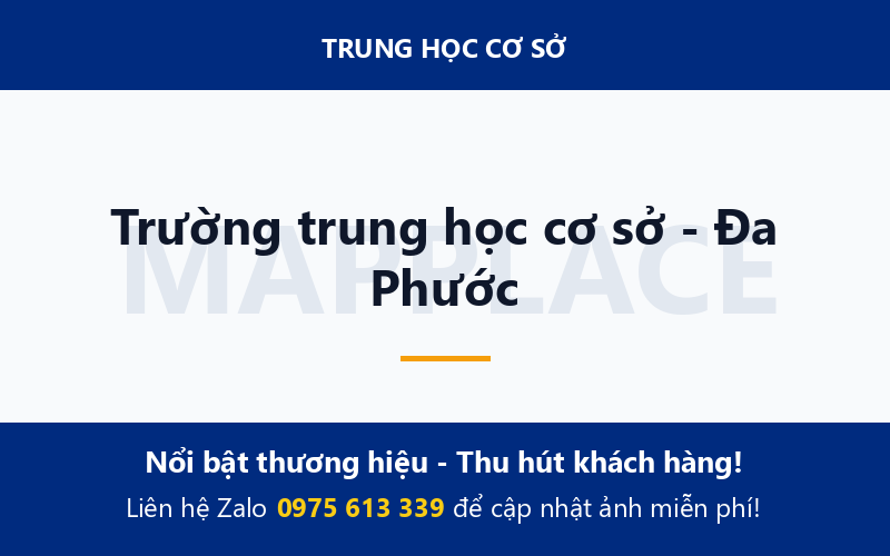 Trường trung học cơ sở - Đa Phước