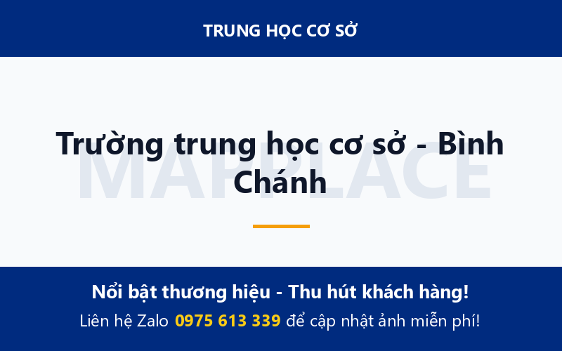 Trường trung học cơ sở - Bình Chánh