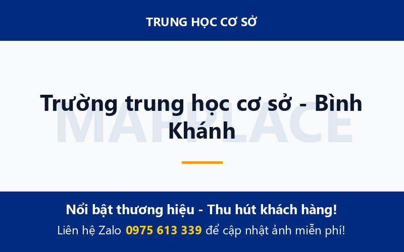 Trường trung học cơ sở - Bình Khánh