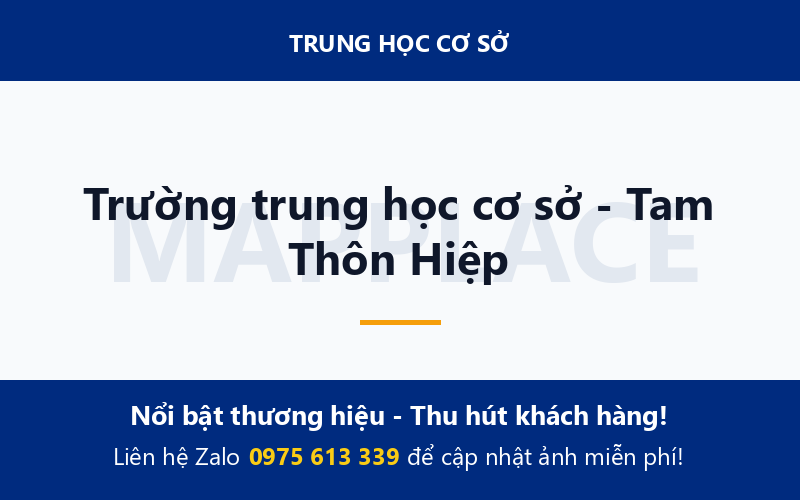 Trường trung học cơ sở - Tam Thôn Hiệp