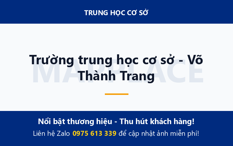 Trường trung học cơ sở - Võ Thành Trang