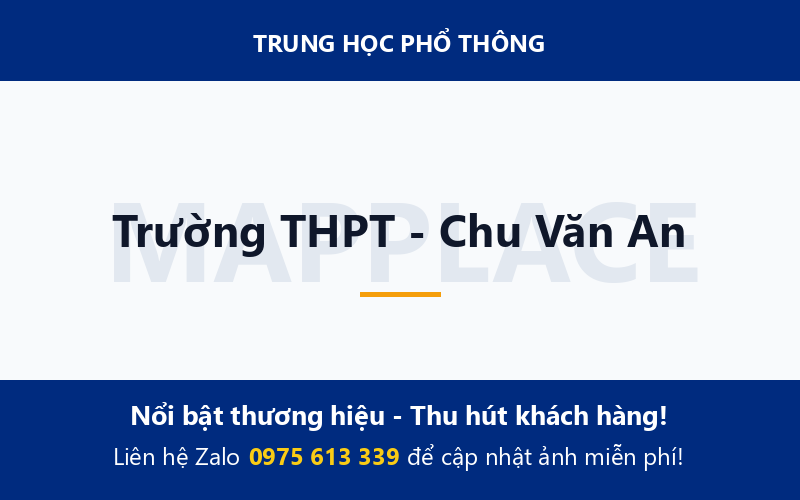 Trường THPT - Chu Văn An