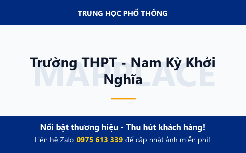 Trường THPT - Nam Kỳ Khởi Nghĩa