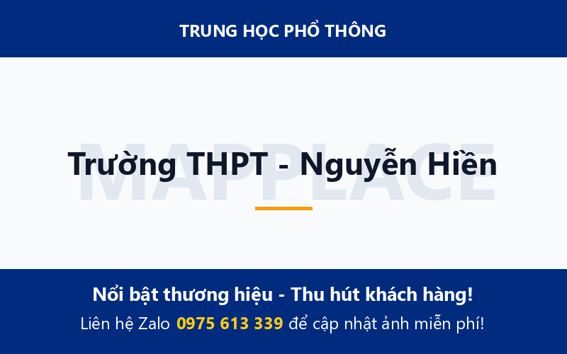 Trường THPT - Nguyễn Hiền