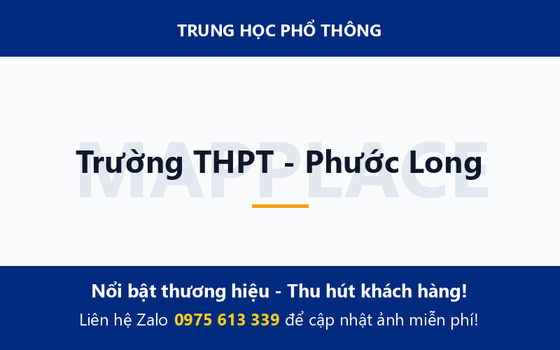 Trường THPT - Phước Long