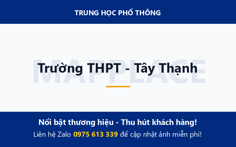 Trường THPT - Tây Thạnh