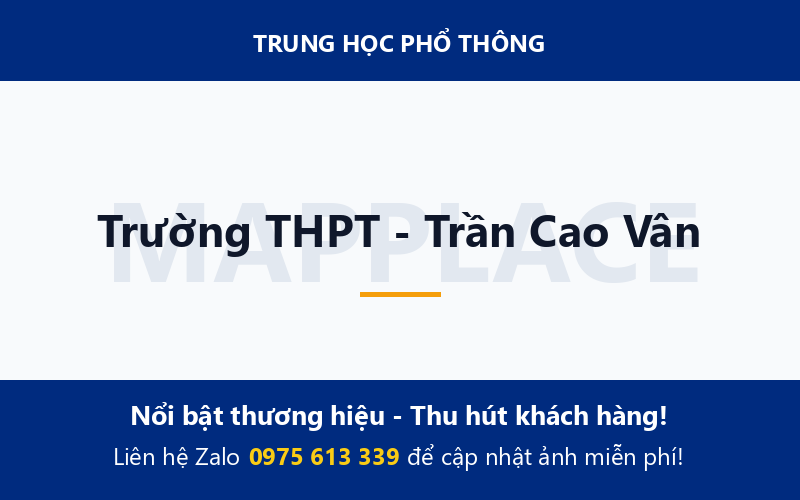 Trường THPT - Trần Cao Vân