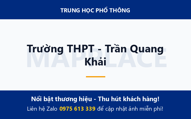Trường THPT - Trần Quang Khải