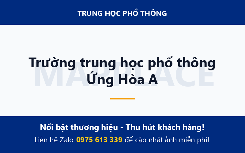 Trường trung học phổ thông Ứng Hòa A