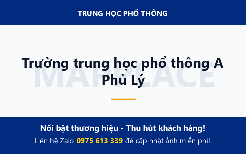 Trường trung học phổ thông A Phủ Lý