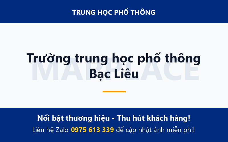Trường trung học phổ thông Bạc Liêu
