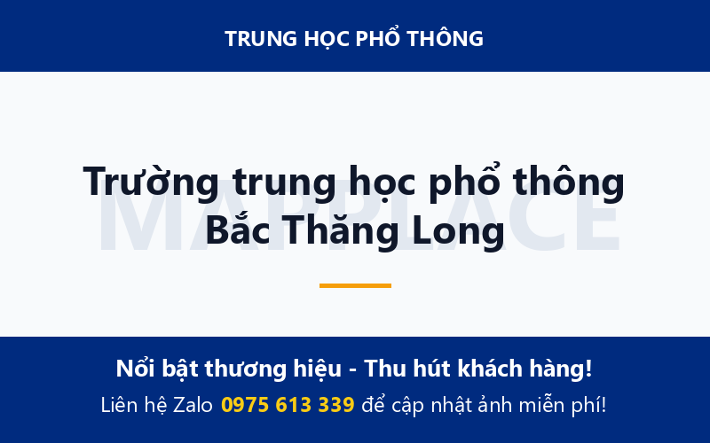 Trường trung học phổ thông Bắc Thăng Long