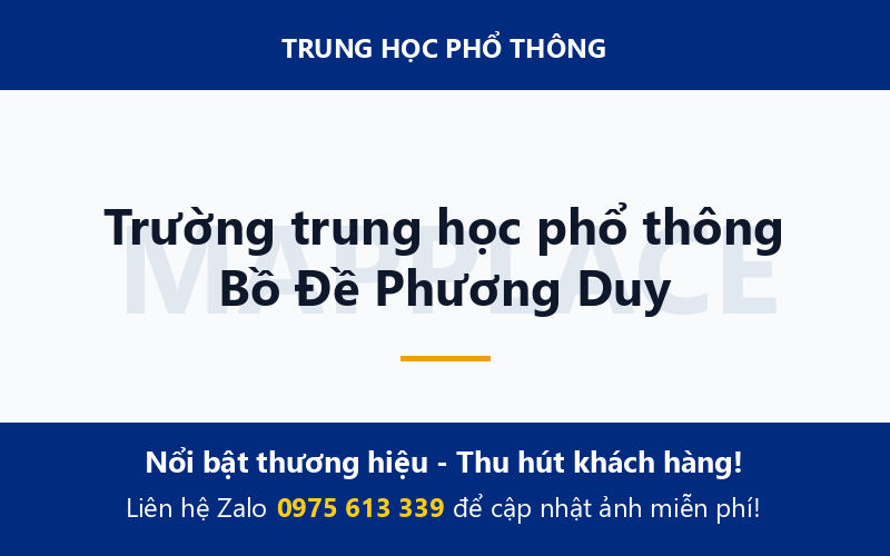 Trường trung học phổ thông Bồ Đề Phương Duy