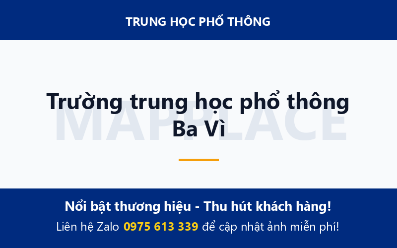 Trường trung học phổ thông Ba Vì
