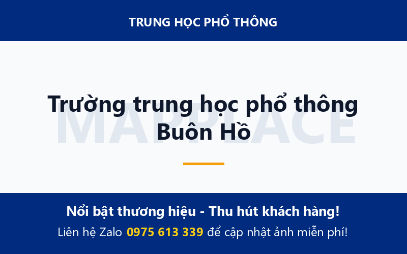 Trường trung học phổ thông Buôn Hồ