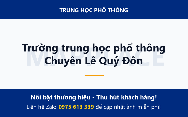 Trường trung học phổ thông Chuyên Lê Quý Đôn