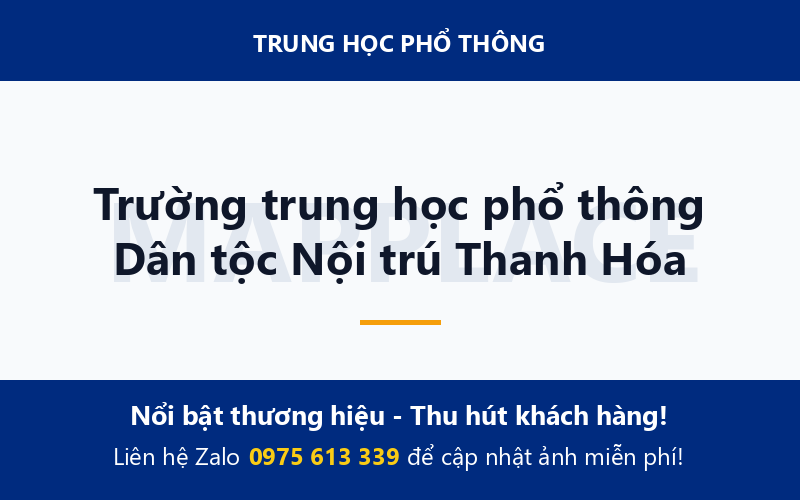 Trường trung học phổ thông Dân tộc Nội trú Thanh Hóa
