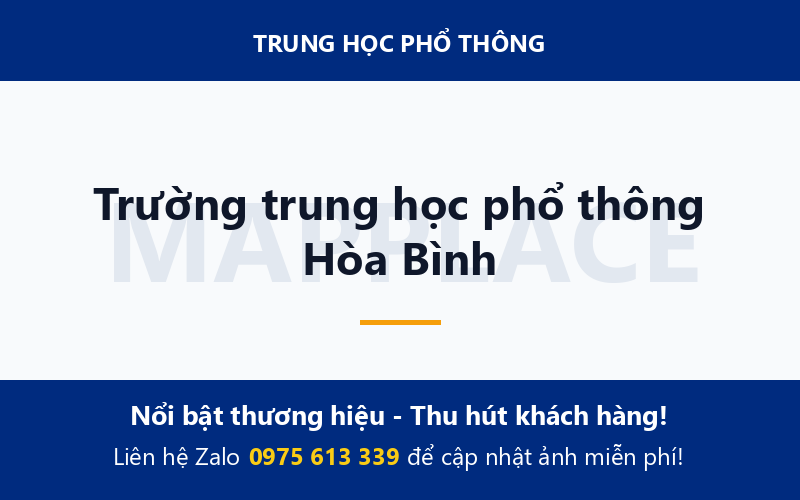 Trường trung học phổ thông Hòa Bình